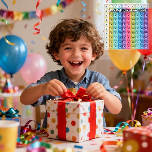 Rainbow 9x9 Multiplication Table Learning Board, Math Manipulatives for Kids Ages 6-10, STEM Sensory Math Toy for Classroom & Homeschool, Flash Cards Alternative & Wall Chart for 3rd 4th Grade - image 4