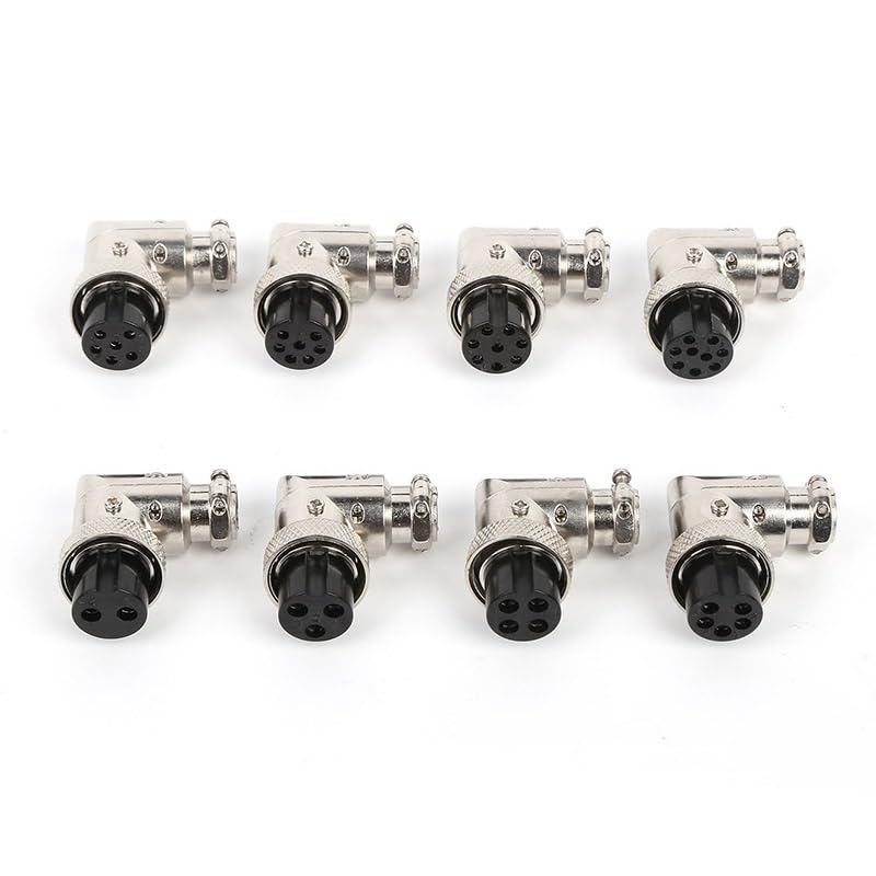 Conector de aviación GX16 codo 6 pines macho y hembra miniatura 5
