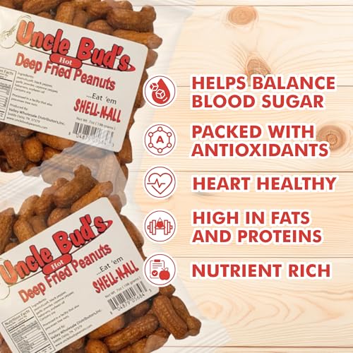 Image of Uncle Bud's Deep Fried Peanuts, Hot & Spicy - 2 Pack
