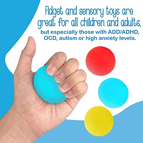Impresa -Unbreakable Squeeze Stress Balls - 3 Pack - Squishy Anxiety Toys For Kids And Adults With Adhd And Autism - 3 Colors (Bpa/Phthalate/Latex-Free) #TOP5