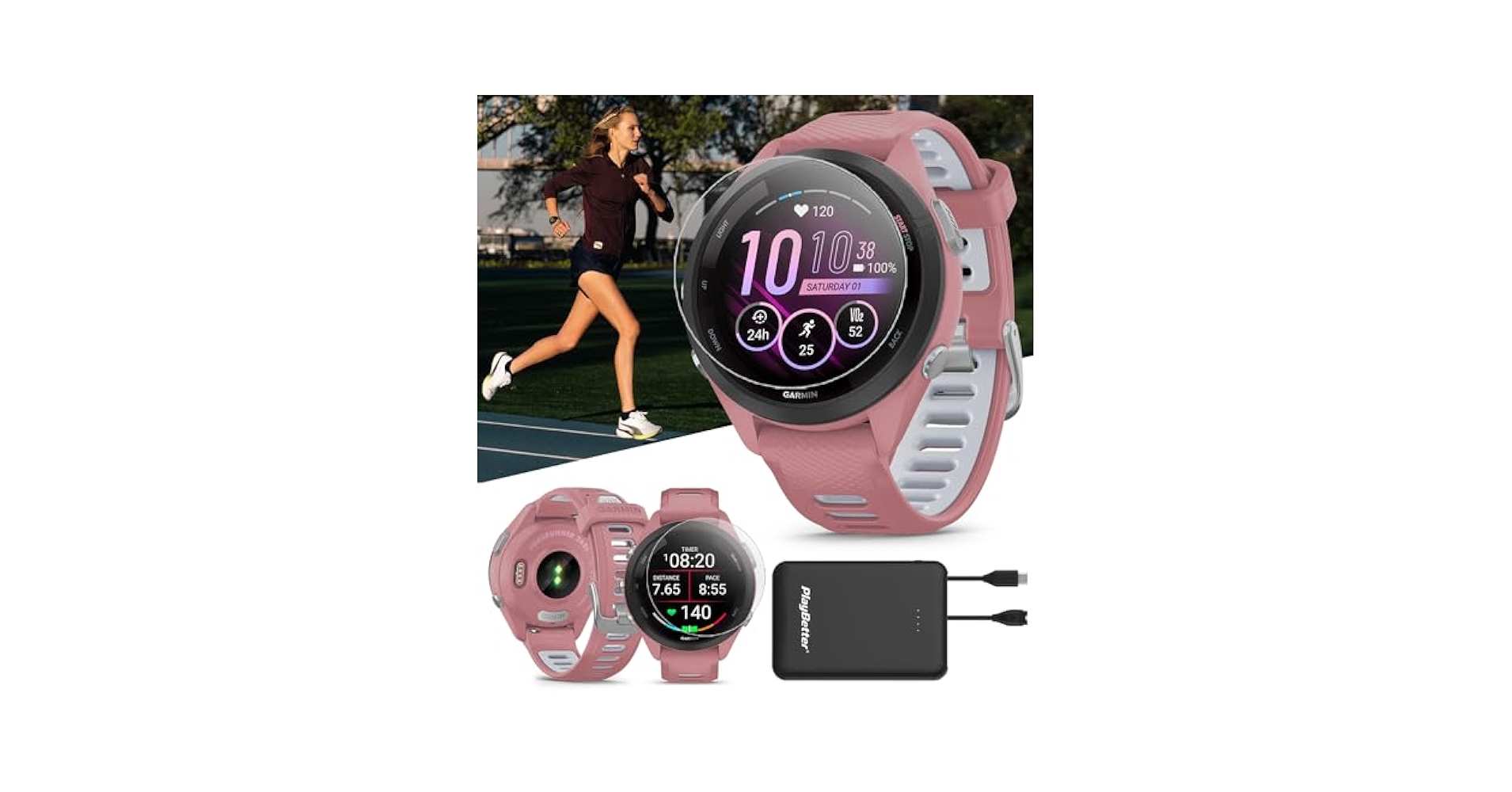 Amazon.com: PlayBetter Garmin Forerunner 265S (Light Pink