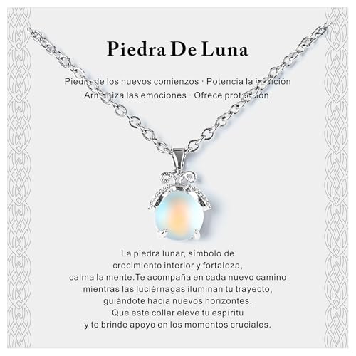 Rebundex Piedra Luna Colgante Regalos Originales para Mujer Joven Ideas de Regalos para Mujer Cumpleaños Collar Piedras para Amiga Novia Hija Hermanas Nieta Madre Esposa, Navidad Reyes San Valentin Rebundex Piedra Luna Colgante Regalos Originales para Mujer Joven Ideas de Regalos para Mujer Cumpleaños Collar Piedras para Amiga Novia Hija Hermanas Nieta Madre Esposa, Navidad Reyes San Valentin