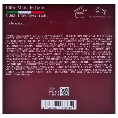 L'Erbolario Hand Balm, Purple Rose, 2.5 oz, Hand Lotion, with Gallic Rose, with Shea Butter, Moisturizing and Nourishing, Cruelty-Free image 4