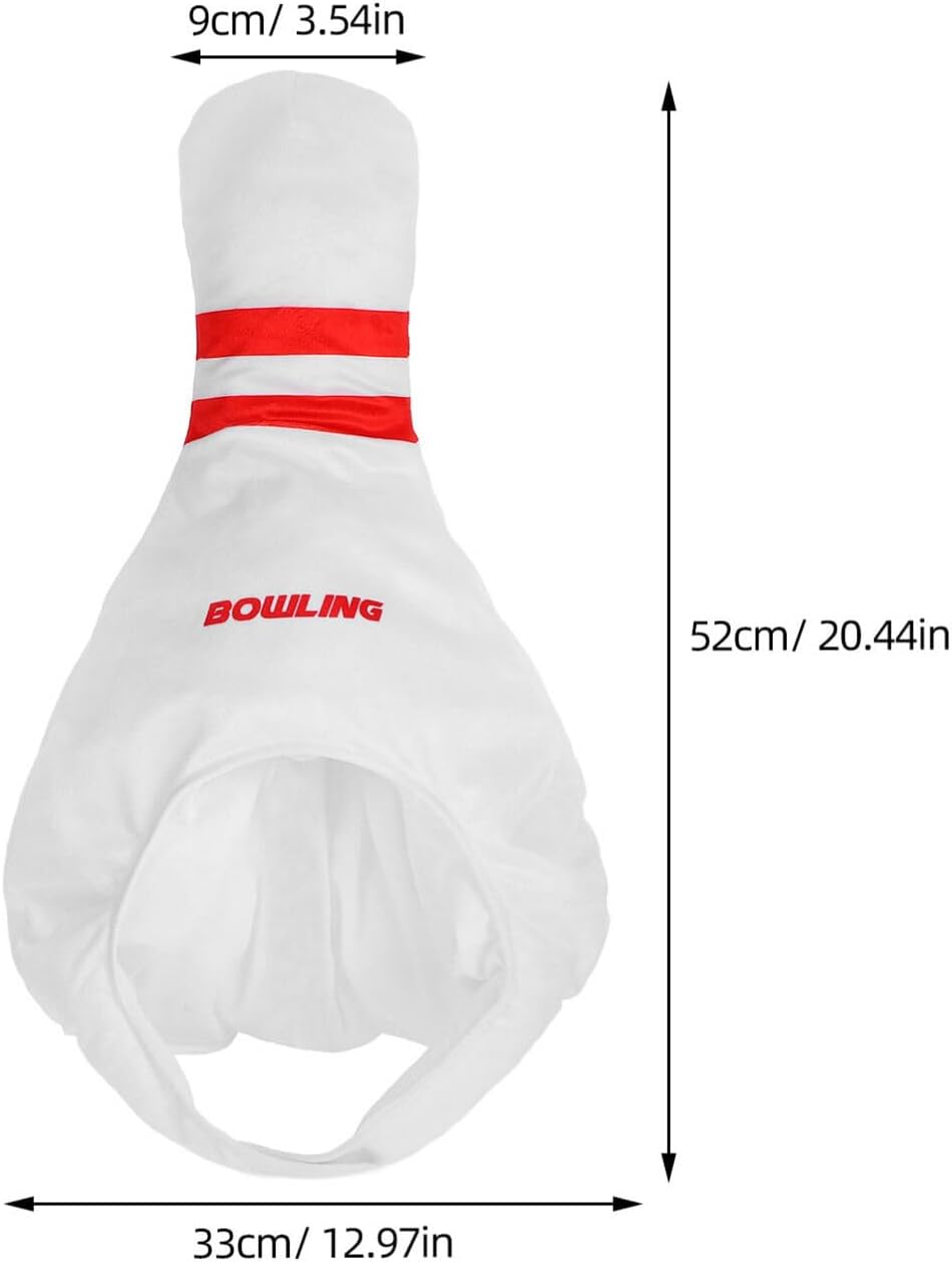 MAGICLULU Bowling Pin Shaped Party Hat Fun Cosplay Headgear for Festivals Halloween and Costume Events Creative Novelty Headwear for Adults and Boys Girls