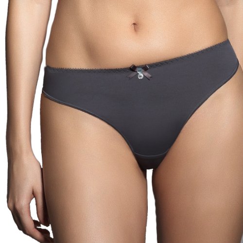 String Freya déco charcoal m lingerie fine et discrète en gris anthracite