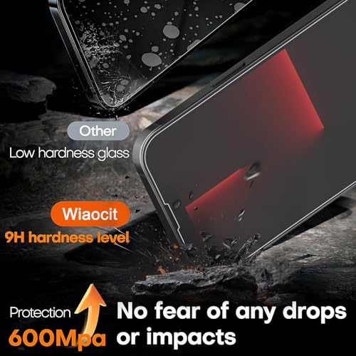 Image of Wiaocit 3 Pack Tempered Glass Screen Protector for iPhone 13 Pro with 3 Pack Camera Lens Protector, 9H Hardness, Bubble Free, Case Friendly