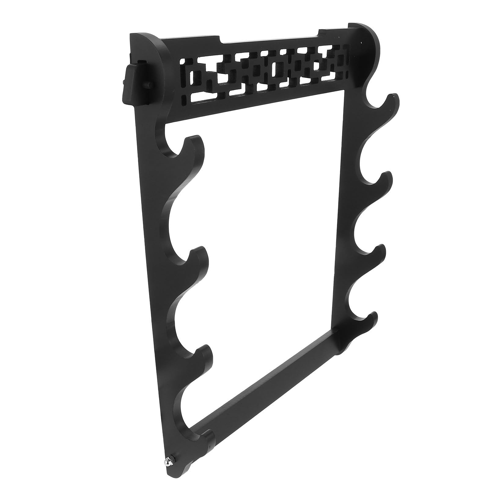 Support décoratif délicat en bois noir à plusieurs niveaux pour intérieur chic