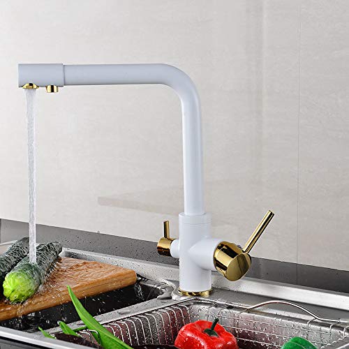 Mitigeur de cuisine 3 voies blanc pour eau potable pure au quotidien