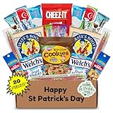 Hangry Kits St. Patrick's Day Gift Basket & Snack Box - Send a Care Package to Women, Men, Adults, Kids, College Students & Families