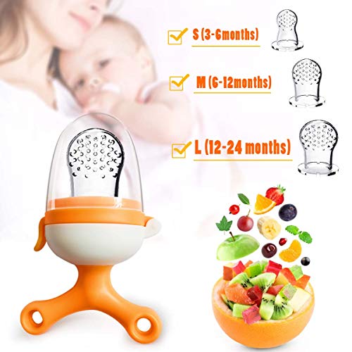 Baby Food Feeder Pacifier Fruit Teething Mesh Baby Flake Food Pacifier by BIGSPINACH Small Baby Toys 6 to 12 Months - Thumbnail 6