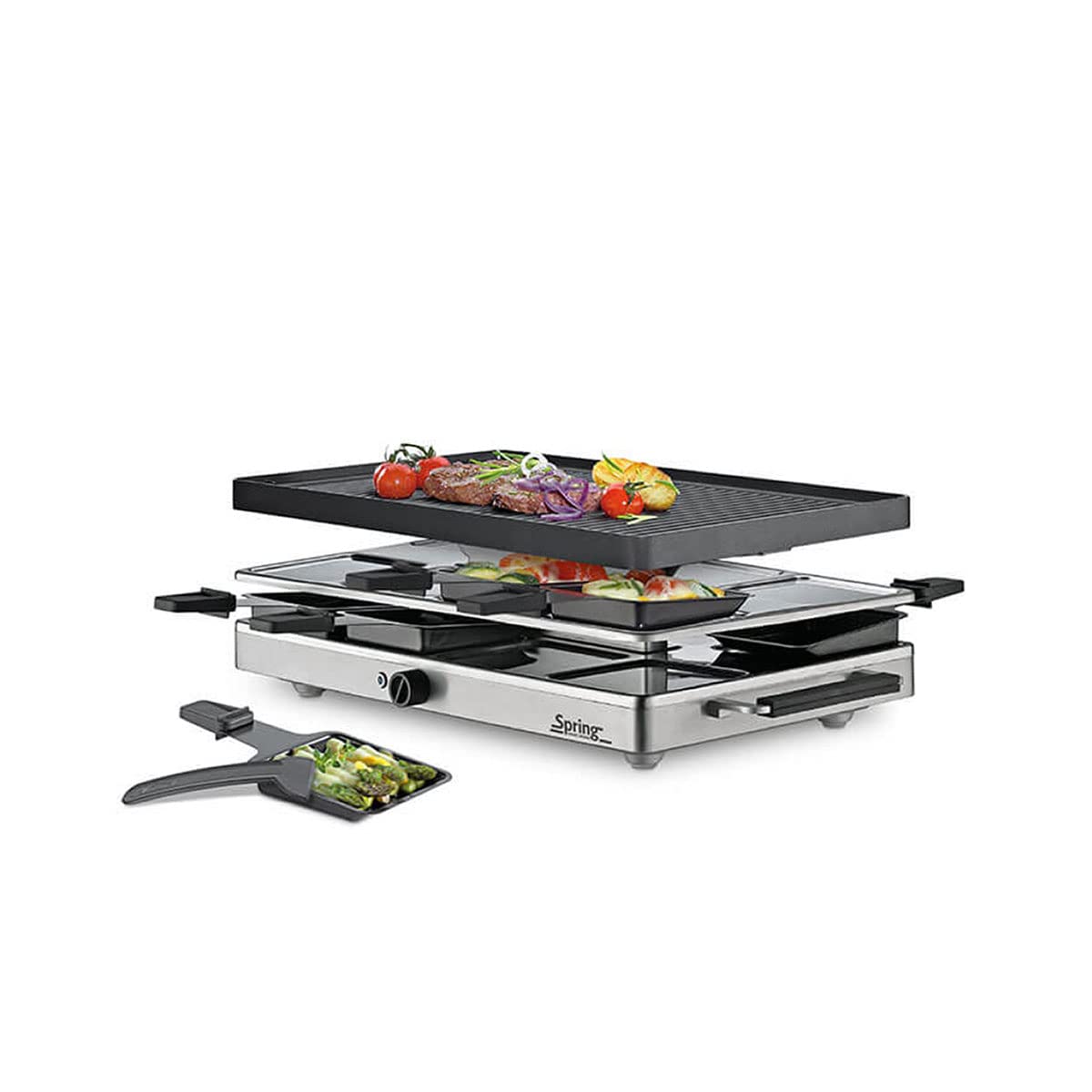 Spring Raclette avec plaque de cuisson en aluminium KP3267310001 - Raclette avec plaque de cuisson en aluminium - Noir - Taille unique