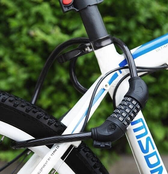 Bike Wire Lock,Motorcycle Lock Anti-Theft Combination Lock Portable Ring Lock Mountain Electric Bike Chain Wire Lock Anti-Theft Lock