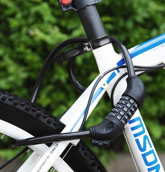 Fahrrad-Drahtschloss, Motorradschloss, Diebstahlsicherung, Zahlenschloss, tragbares Ringschloss, Mountainbike-Kettendrahtschloss, Diebstahlsicherung