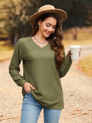 Image of Bulotus Womens Turtleneck Sweaters Ribbed Knit Split Cowl Neck Tunic Sweaters