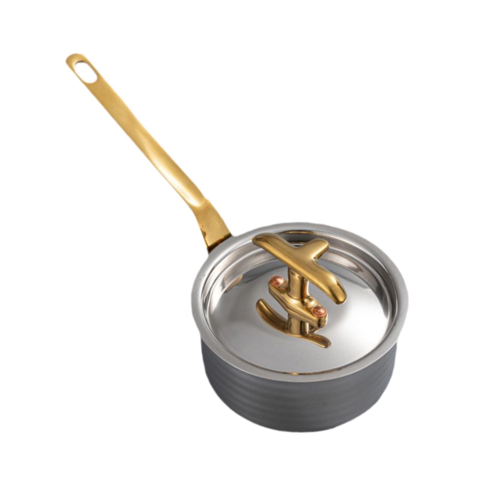Mini Casserole en Acier Inoxydable de 8 Cm, Idéale pour Faire Fondre Le Chocolat et Chauffer Le Beurre et Les Sauces.