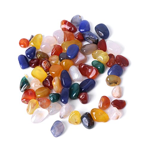 CADANIA Piedra Natural Cristal Ágata Acuario Pecera Decoración Colorido Guijarro Grava - Ágata de Colores