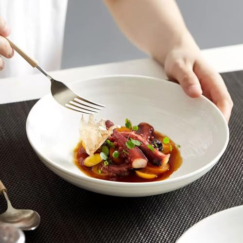 Miniatura 7 de Tuyines Platos De Pasta Grandes, Juego De 4, Juego De Platos Hondos De 22 Cm De Diámetro, Platos Para Ensalada, Platos Para Servir, Cuencos Para Pasta, Cuencos Para Ramen, Cuencos Grandes Para