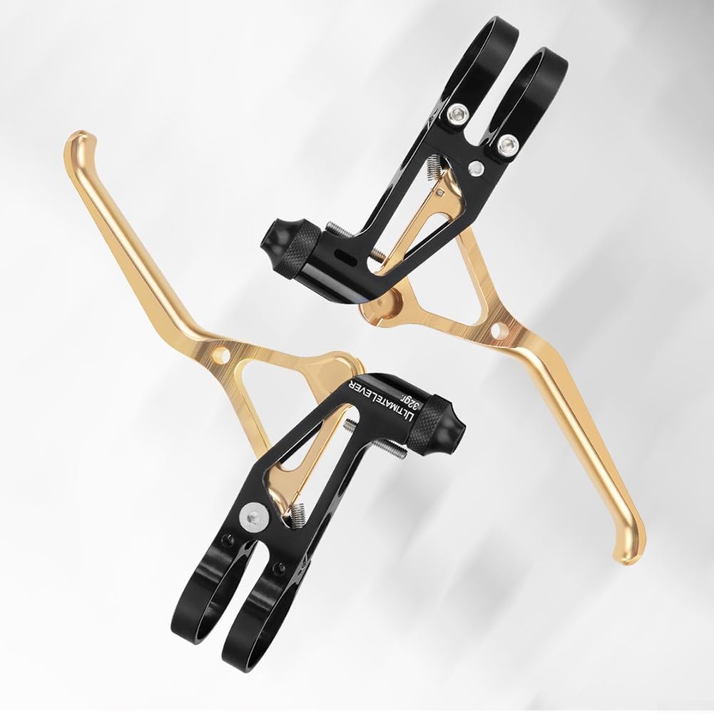 Premium-Fahrrad-Bremsgriff-Set, 1 Paar Fahrrad-Bremshebel, für MTB, Mountainbike, Rennrad, Fahrrad, Bremsgriff (für Champagner)