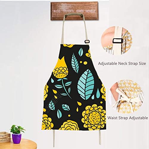 2 Pack Cotton Adjustable Parent and Child Apron with Pockets Mommy and Me Matching Set, Baking,Painting - Image 3