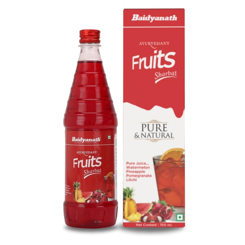 Baidyanath Ayurvedant Fruit Sharbat - 750 ML - Refreshing Natural Beverage Mix Rich in Vitamins & Antioxidants for Summer Hydration (B0D6KNMBM7) Amazon Price History, Amazon Price Tracker