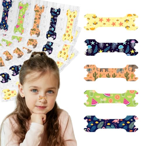 Buddiphill 30pcs Kids Nasal Strips for Breathing,Breathing Right Strips for Kids,Nose Strips for Boys and Girls (Pattren A, 30pcs)