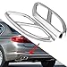 Tail Pipe Tips, Keenso 1Pair W205 Cover Car Tail Muffler Tip Pipe Cover Trims for C Class w205 Coupe GLC B Class w246 E Class w212 w213 C207 Coupe A Class w176(Silver)