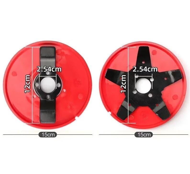 Jyving 1Pcs Dual-use Weeder Plate Lawn Mower Trimmer for Head Brushcutter Grass Cutting Machine Cutter Tool, diameter: 14.5cm, Red