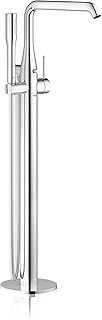 GROHE Essence – Grifo de bañera exento, montaje a suelo (grifería con teleducha y flexo, inversor automático, sin cuerpo empotrado), cromo, 23491001