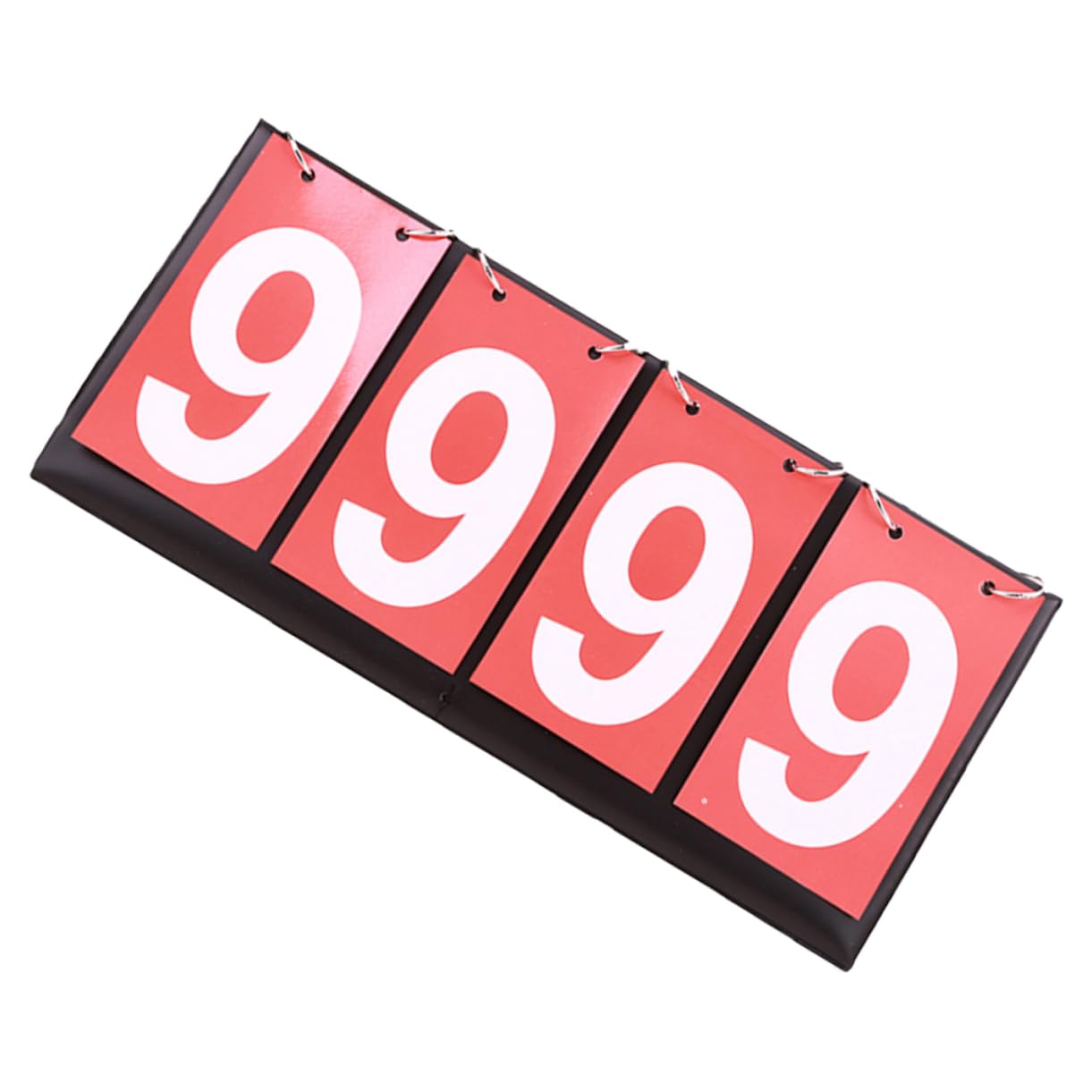 Mikikit Portable Tabletop Scoreboard Flipper for Basketball Football More Multi Sports Score Keeper with Readable Numbers for Games Red
