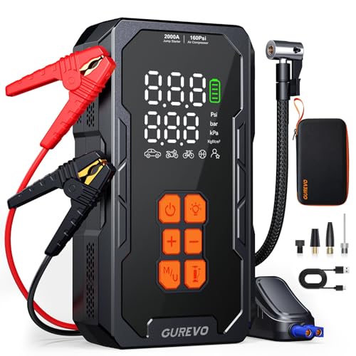 GUREVO 5000A (Max) Jump Starter with Air…