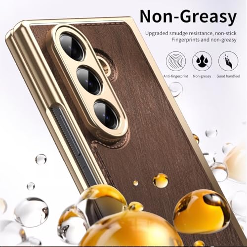 Coque Samsung Z Fold 7 luxe marron fine avec protection d'écran - 7