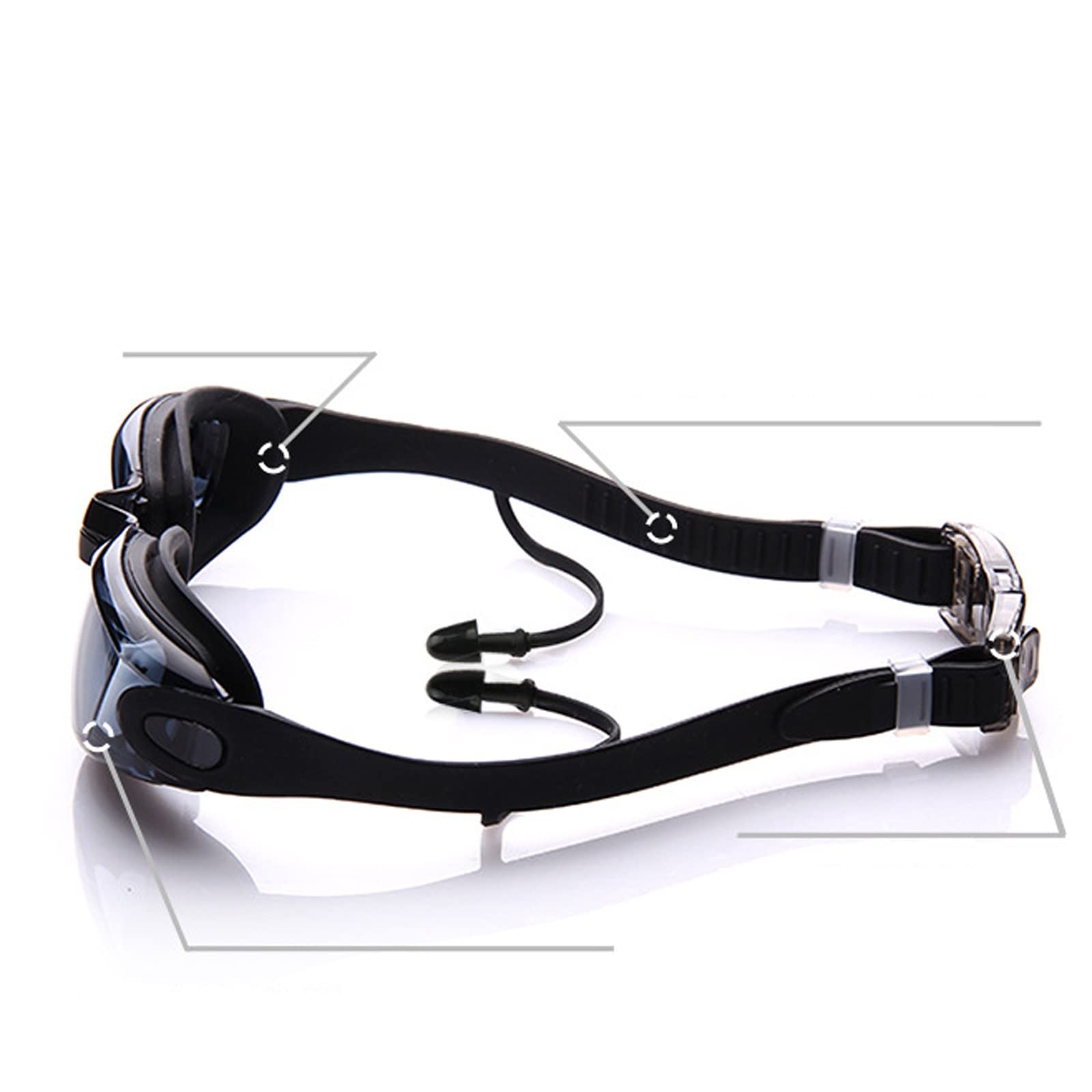 JINGYAN Okulary pływackie Professional Silicone Swimming Goggles Anti-fog Glasses for Men Women Diving Water Sport Eyewear