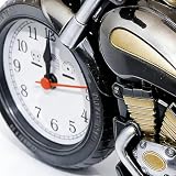 Dybnuhoc Budzik motocyklowy, zegar biurko w vintage, zasilany bateryjnie retro zegarek, fajny wystrój sypialni w domu, rega? ksi? ?ki salon mieszkanie w akademiku, stolik nocny w miejscu