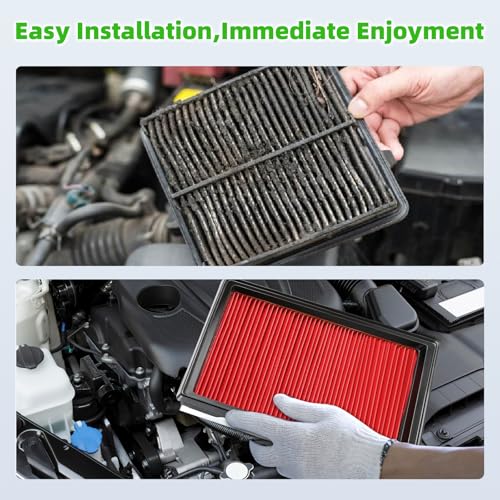 AUTOKAY 2pcs Engine Air Filter 16546JK20A Fit for Infiniti G37/EX37/Q40/Q60/QX50 3.7L Only (2008-2017), EX35/G35 (2007-2012), G25 (2011-2012), for Nissan 350Z (2007-2009), 370Z (2009-2020) by AUTOKAY - Image 8