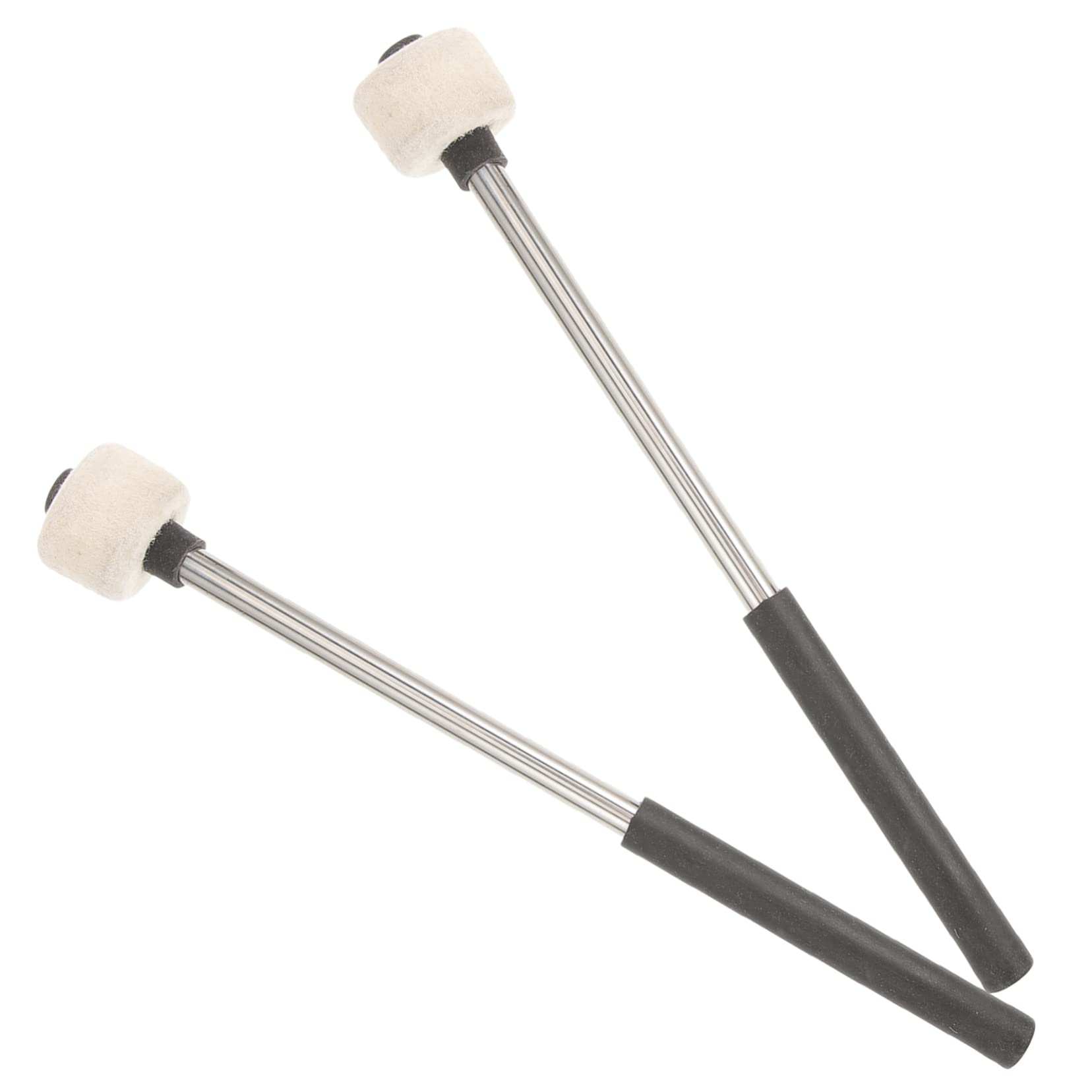 HEMOTON 6 Baquetas De De Percusión Baquetas De Fieltro Instrumento De Percusión Palo De Marcha De Baquetas Para Principiantes Baquetas De Práctica Mazos De