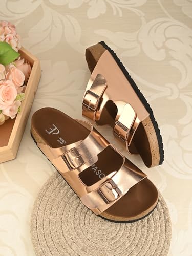 Image of EL PASO Leather Fashion Sandals Casual Platform Heels Wedges Cork Sole Sandal for Women & Girls