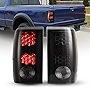 ROXX LED Tail Lights Assembly for 2001 2002 2003 2004 2005 Ford Ranger Taillights, Rear Lamp Replacement w/ Led Turn Signal, Reverse, Running and Brake Lights, Passenger and Driver Side (Smoke Lens)