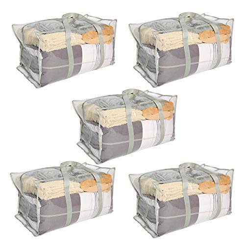 ATBAY Moving Tote Bags Extra Large Reusable Closet Organization Storage Bags with Zipper