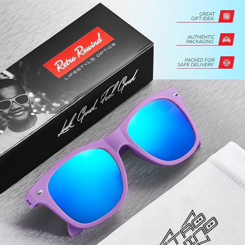 Image of Retro Rewind Kids Sunglasses for Boys Girls Age 3-12 - Shatterproof UV400 Toddler Children Sun Glasses