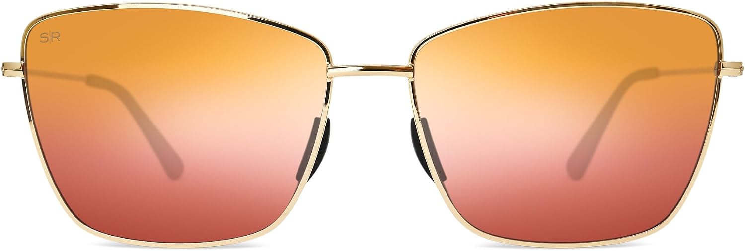 Shady Rays Tangle Free Melrose | Oversized Metal Cat-Eye Sunglasses with Polarized Lenses