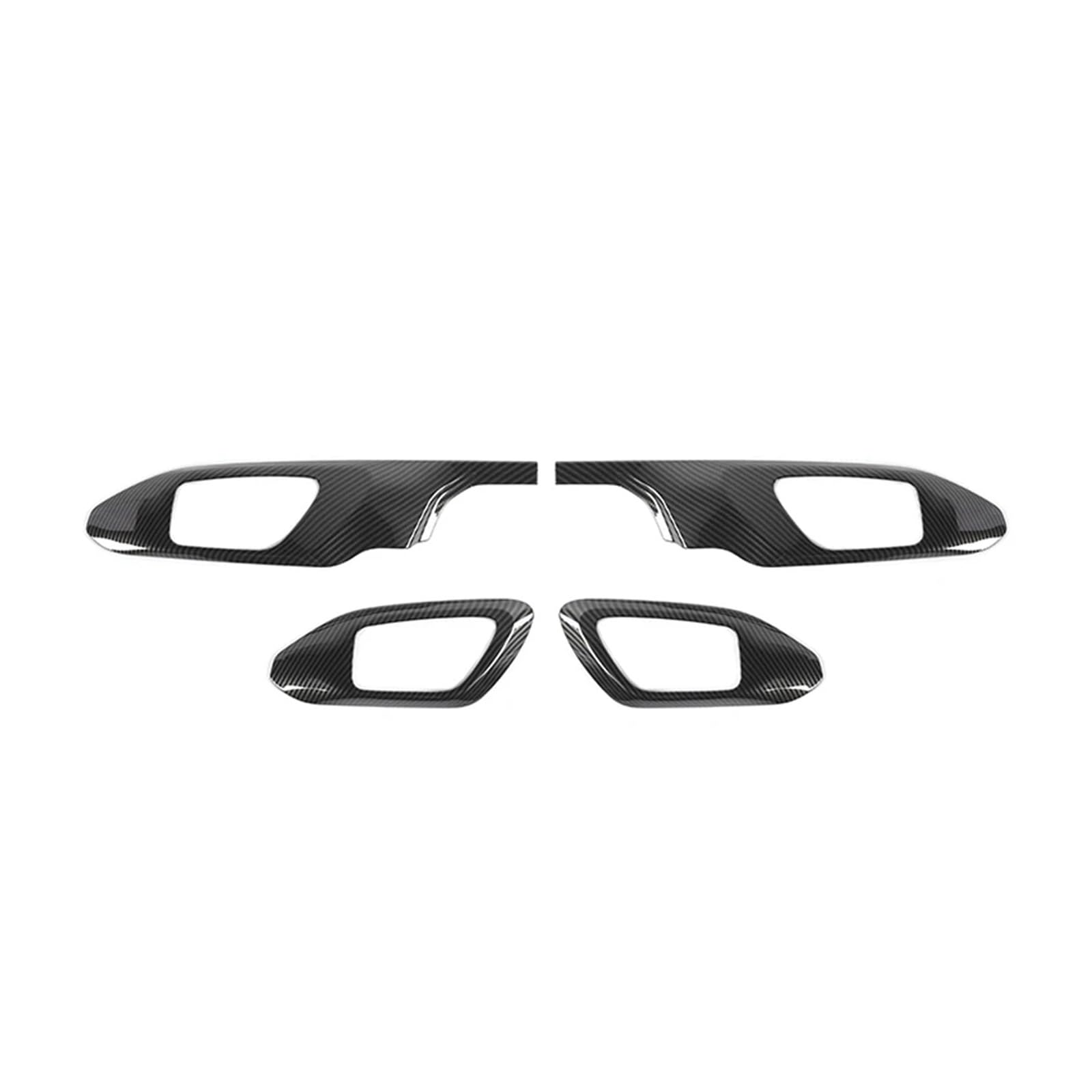 XRLHMJ ABS Car Interior Door Handle Panel Decoration Cover Trim Stickers Compatible for Jeep Compass 2021 2022 Car Accessories Styling(Carbon Fiber