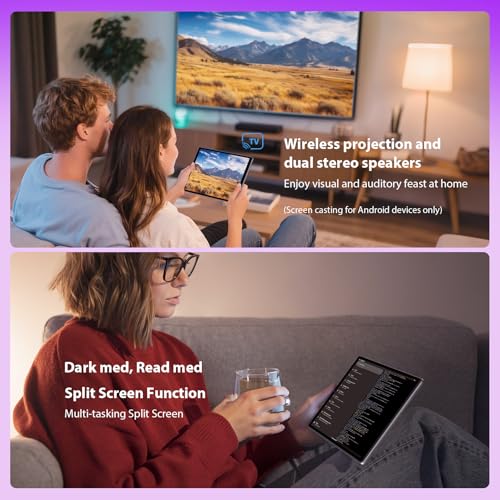 Image of 2026 Tablet with Keyboard,Stylus & Mouse, 10.3 Inch Android 13 Tablets, 2K IPS Screen, 19GB RAM 256GB (1TB TF), 8000mAh, 8-Core,8+13MP, 5G /2.4G WiFi,Tablets for Students, Adults, Play- Gray