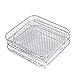 Povanjer Friggitrice ad aria calda a 3 strati | Air Fryer Rack multiuso impilabile, struttura per essiccatore Food in acciaio inox, supporto quadrato per griglia, 20 cm