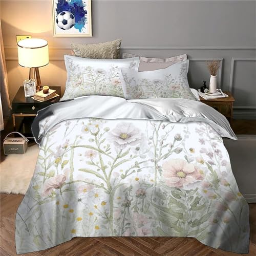 Parure de lit microfibre résistante 135x200 sans repassage