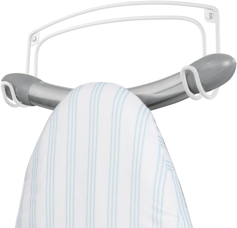 mDesign Ironing Board Holder Wall Mounted Ironing Board