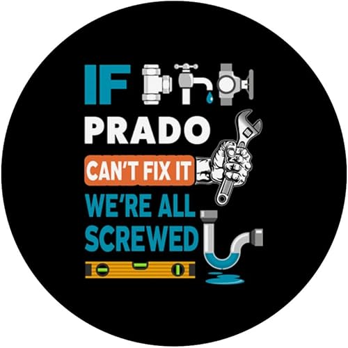 Miniatura 3 de Funny plumber custom name if Prado can't fix it we're all PopSockets Swappable PopGrip