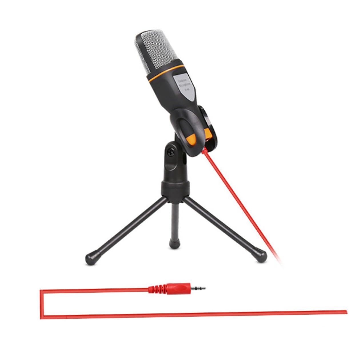 GALPADA Condenser Microphone with Holder Clip for Podcast Studio Skype Karaoke and PC Use Black Designed for Vocal Performance and Background Noise Isolation