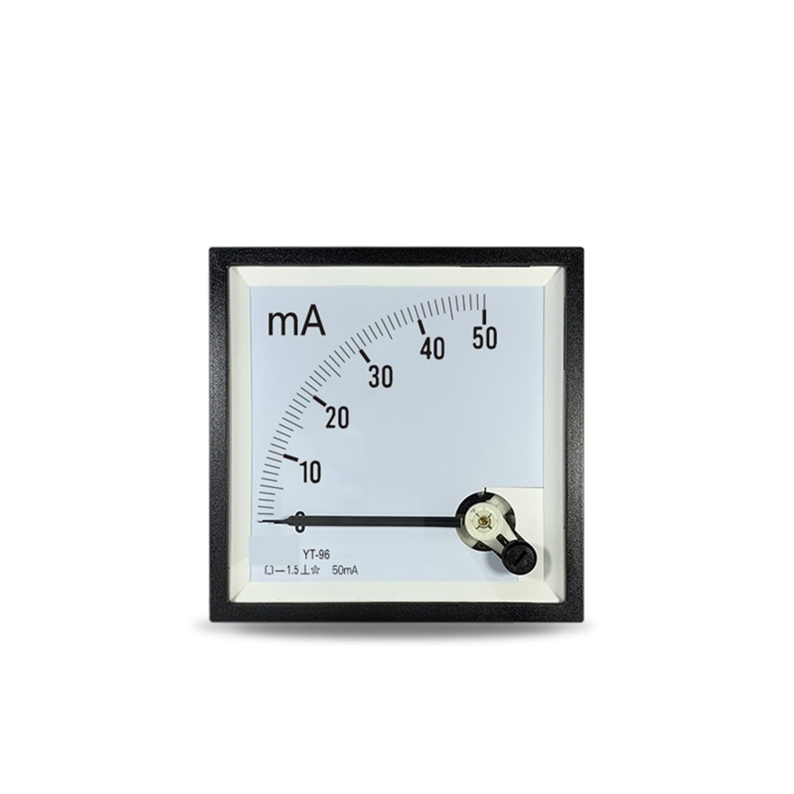 Ampèremètre CC CP96 à pointeur de 90 x 90mm pour mesure précise de courant 500mA