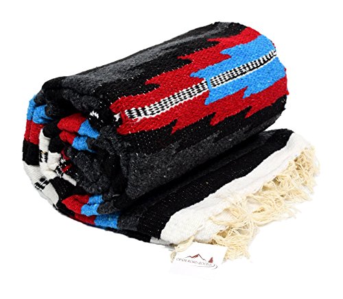 Open Road Goods Mexican Diamond Pattern Xl Bolster, Throw Or Yoga Blanket - Handmade Blanket #TOP7