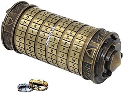 The Da Vinci Code Cryptex Valentine's Day Interesting Creative Romantic Birthday Gifts for Her (6 Rings, Bronze)